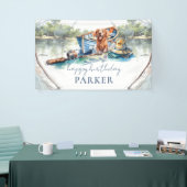 Gevist Verjaardag gepersonaliseerd feestbord Spandoek (Beurs)