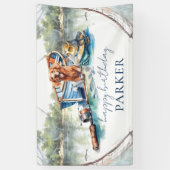 Gevist Verjaardag gepersonaliseerd feestbord Spandoek (Verticaal)