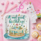 Gevist Verjaardag thema Anglers Vissers feest Papieren Bordje (Feest)