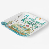 Gevist Verjaardag thema Anglers Vissers feest Papieren Bordje (Gebogen)