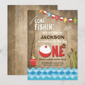 Gevist Verjaardag Uitnodiging Hout De grote (Voorkant / Achterkant)