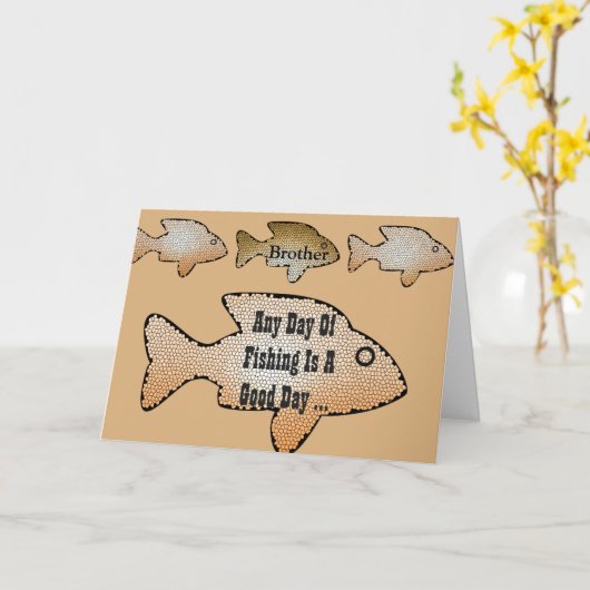 Gevist verjaardag voor een broertje, 4 vissen op d kaart (Gele Bloem)