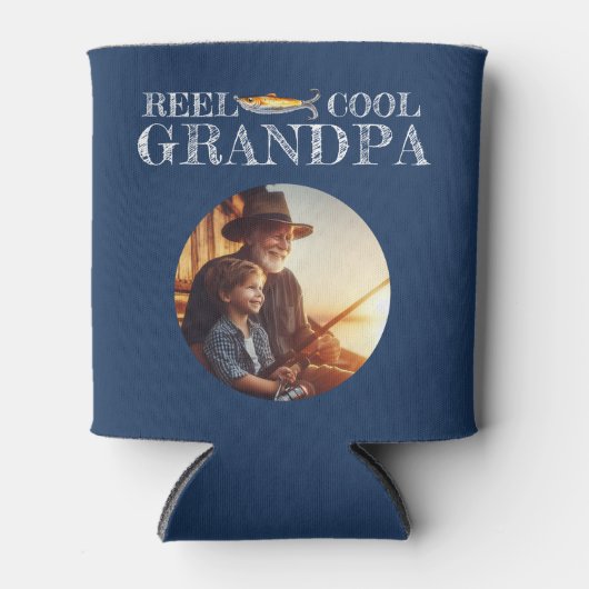 Gevist verjaardagscadeau voor opa blikjeskoeler (Voorkant)