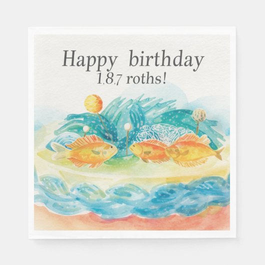 Gevist verjaardagsfeest voor Gevist liefhebbers Servet (Voorkant)