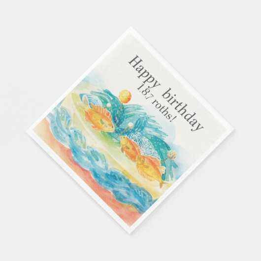 Gevist verjaardagsfeest voor Gevist liefhebbers Servet (Hoek)