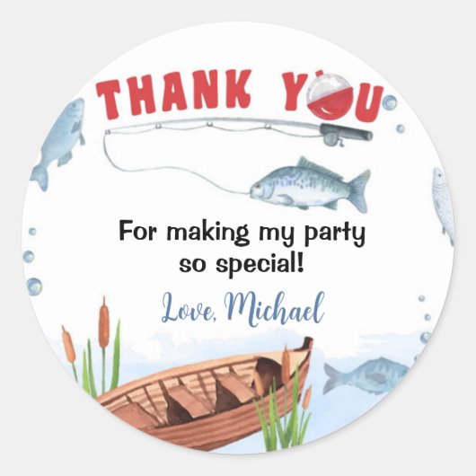 Gevist Verjaardagsfeestje Classic Ronde Sticker (Voorkant)