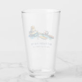 Gevist verjaardagsfeestje gepersonaliseerd grappig glas (Achterkant)