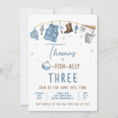 Gevist Verjaardagsfeestje Jongen O-Fish-Ally Verja Kaart (Voorkant)