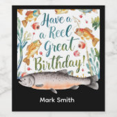 Gevist verjaardagsfeestje voor geliefden wijn etiket (Enkel label)