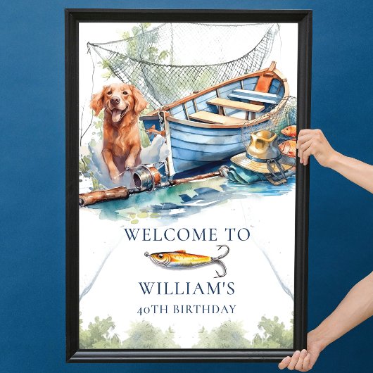 Gevist verjaardagsfeestje welkomstbord poster