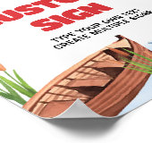 Gevist verjaardagsfeesttafelteken poster (Hoek)