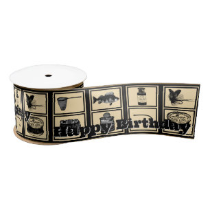 Gevist Verjaardagslint, BDay, Lint, Visser Satijnen Lint