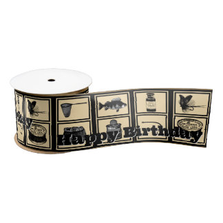 Gevist Verjaardagslint, BDay, Lint, Visser Satijnen Lint