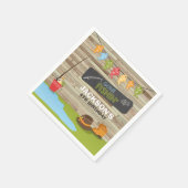 Gevist Verjaardagspapier Servet Jongen Hout Waspel (Hoek)