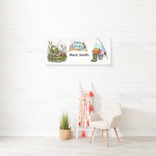 Gevist verjaardagsthema spandoek (Insitu)