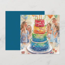 Gevist verjaardagsthema verslaafd aan plezier bedankkaart