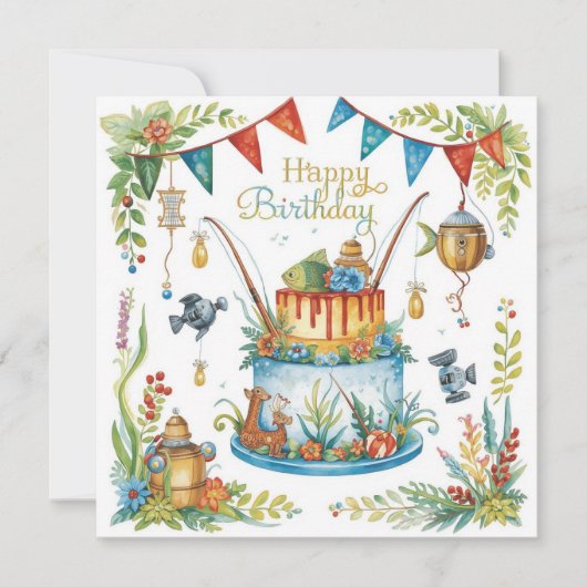 Gevist verjaardagsthema verslaafd aan plezier kaart (Voorkant)