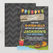 Gevist Verjaardagsuitnodiging Gevist feestje Jonge Kaart (Voorkant / Achterkant)