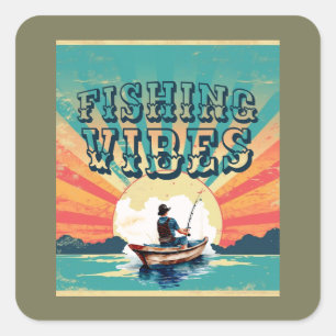 Gevist Vibes Outdoor Adventures Vierkante Sticker