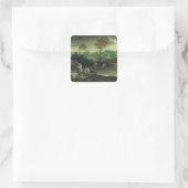 Gevist Vierkante Sticker (Tas)