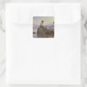 Gevist Vierkante Sticker (Tas)