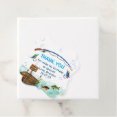 Gevist vis-bondgenoot kleine visser verjaardagsgun bedankjes labels (In situ)