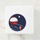 Gevist vis eerste verjaardag bedankjes labels (In situ)