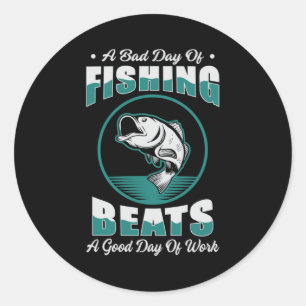 Gevist Vis Liefde Visser Gevist Rod Grappig Cadeau Ronde Sticker