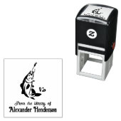 Gevist: Vis op een Hook Library Boeknaam Zelfinktende Stempel (In situ)