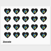 Gevist vis-shirt hart sticker (Vel)