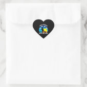 Gevist vis-shirt hart sticker (Tas)