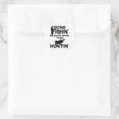 Gevist vishengel vislijn ronde sticker (Tas)