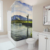 Gevist visherman douchegordijn (In situ)