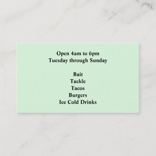 Gevist Visitekaartje (Achterkant)