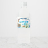 Gevist visser-ally kleine visser verjaardag waterfles etiket (Voorkant)