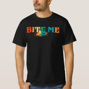 Gevist Visser Bijt Mij Grappige Vis Visser Kat T-shirt