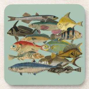 Gevist visser diep Zee Vist exotisch tropisch Bier Onderzetter