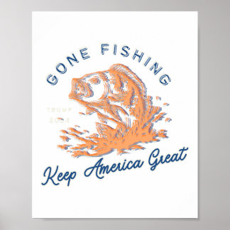 Gevist Visser Trump Grappig Sport Vissen Hob Poster