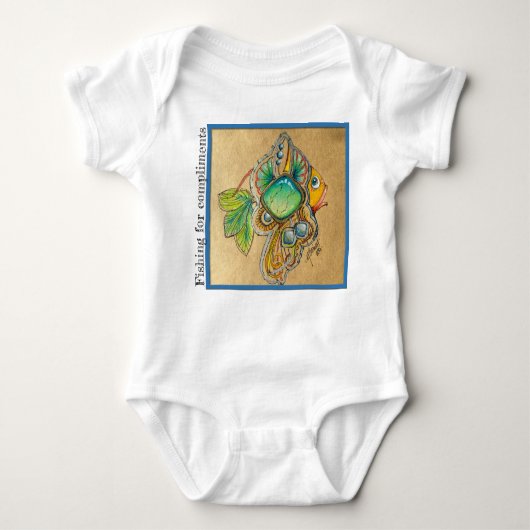 Gevist voor complimenten baby Tshirt (Voorkant)