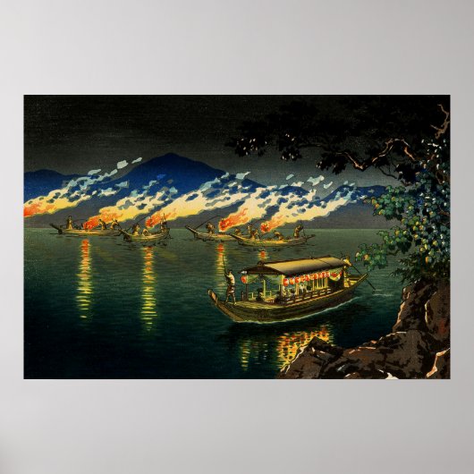 Gevist voor de aalscholvers Tsuchiya Koitsu 1940 Poster (Voorkant)