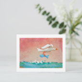 Gevist voor het avondeten - Tiny Art #608 Vogel- e Briefkaart (Staand voorkant)