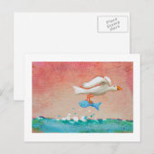 Gevist voor het avondeten - Tiny Art #608 Vogel- e Briefkaart (Voorkant / Achterkant)