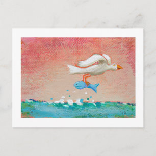 Gevist voor het avondeten - Tiny Art #608 Vogel- e Briefkaart