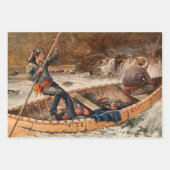 "Gevist voor Trout" Westerne kunst van Frank Felle Inpakpapier Vel (Voorkant)