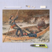 "Gevist voor Trout" Westerne kunst van Frank Felle Tissuepapier (Craft)