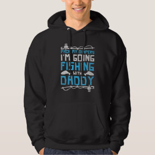 Gevist voor vader en zoon van vis, visserijbedrijf hoodie