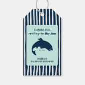 Gevist vrijgezellenfeest nautische dank u cadeaulabel (Voorkant)