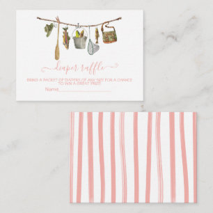 Gevist waslijn Luier Raffle Meisje kaart