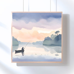 Gevist   Waterverf Ontspanning Meertje Lake Airy Poster