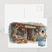 Gevist winkel briefkaart (Voorkant / Achterkant)